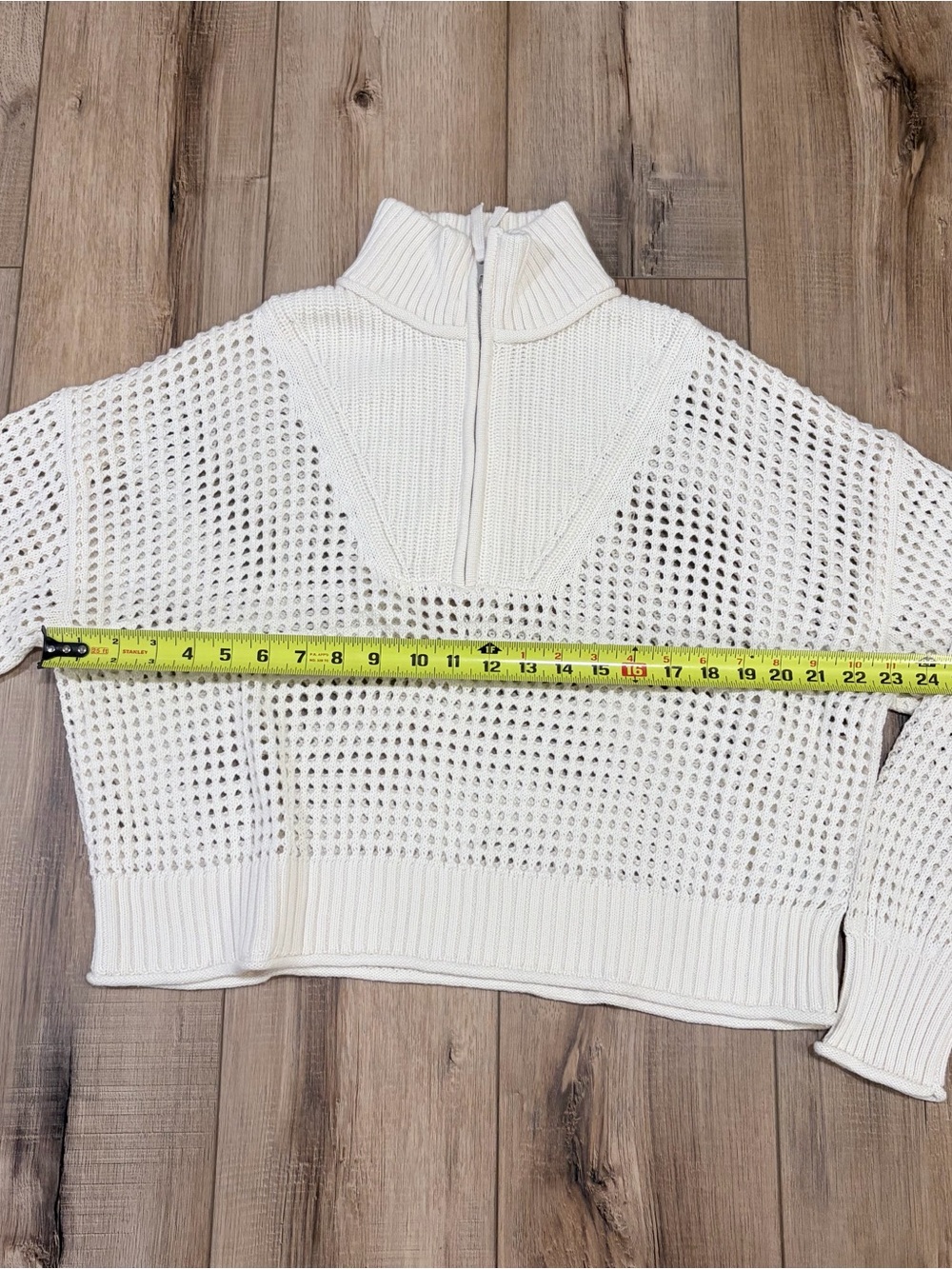 Aerie Coastal Grandmacore Oversized Quarter Zip Sweater S Preppy Hamptons Luxe - Picture 8 of 8